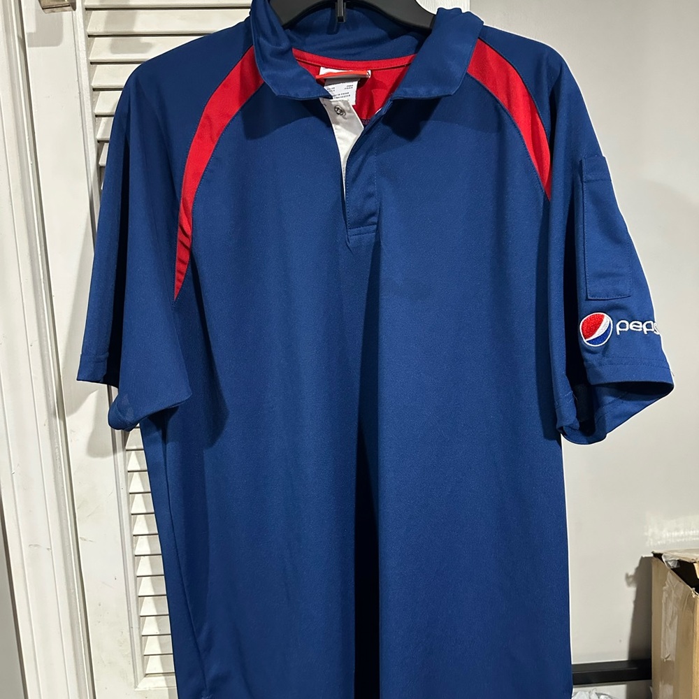 LargePepsi Blue and Red Men's Polo Shirt
